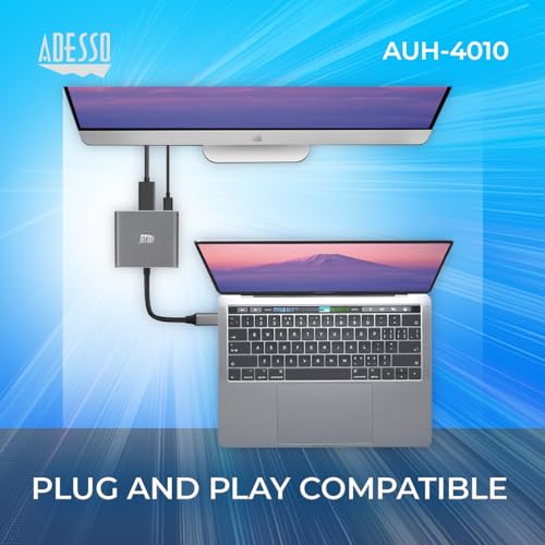 Adesso 3 In 1 Usb C Multiport Docking Station