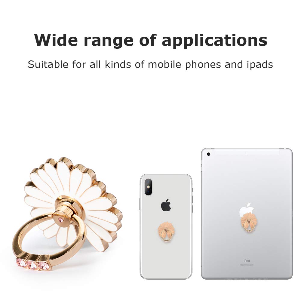 Watache Finger Ring Stand, 2 Pack Luxury Glitter Diamond Universal Metal Smartphone Finger Ring Grip Holder Kickstand For Iphone