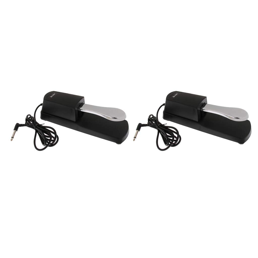 The Style Sutra 2Pc Piano Damper Sustain Pedal For Electric Piano Keyboard Instrument Silver|Musical Instruments & Gear | Pianos