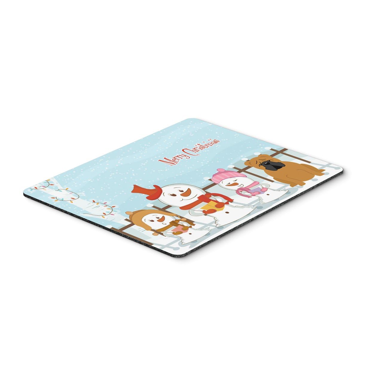 Carolines Treasures BB2453MP Merry Christmas Carolers English Bulldog Red Mouse Pad, Hot Pad or Trivet for Home Office Gaming W