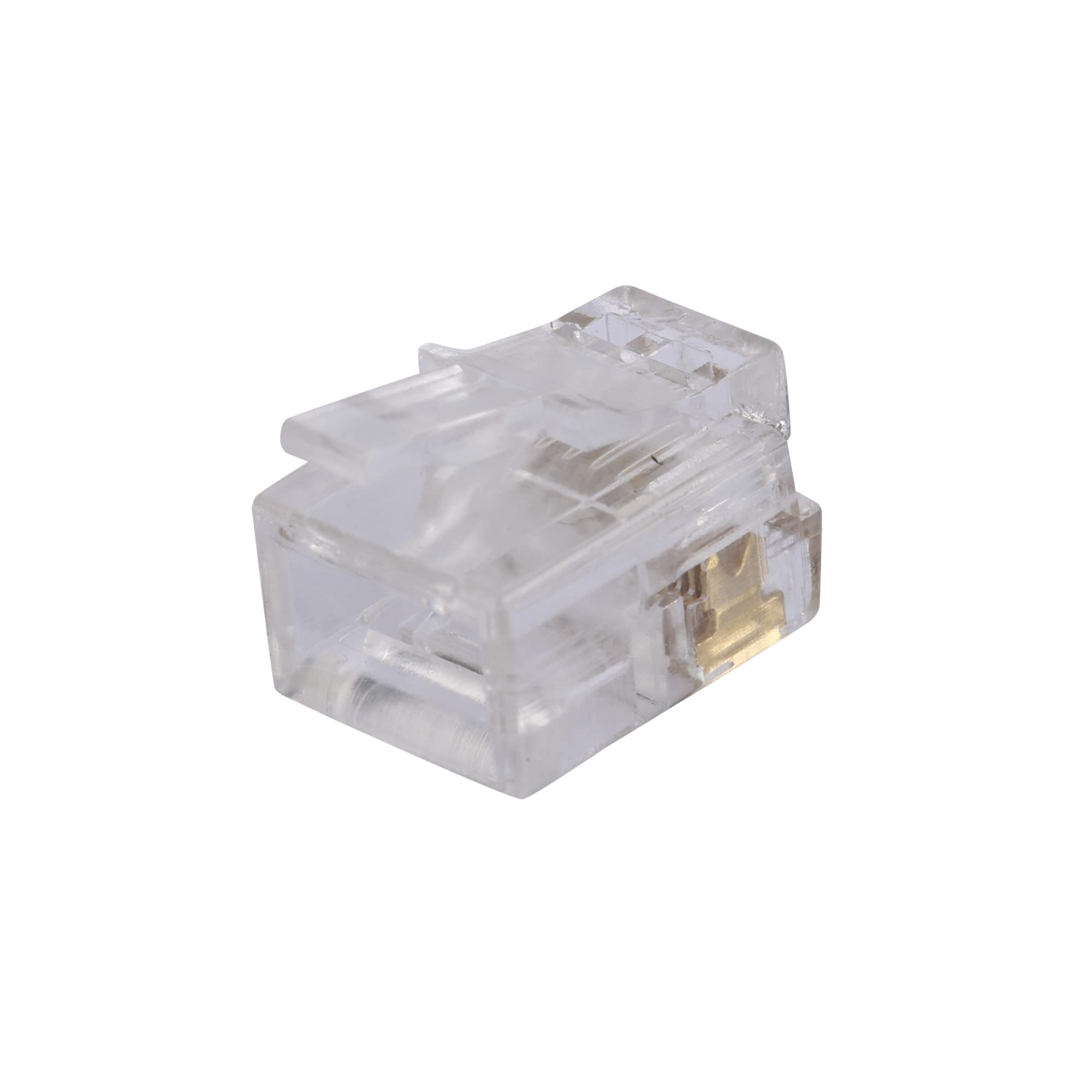 Lansensu 25Packtelephone Plug 6P6C Rj12 Modular Plug (6/6, Telephone Cord Connector)