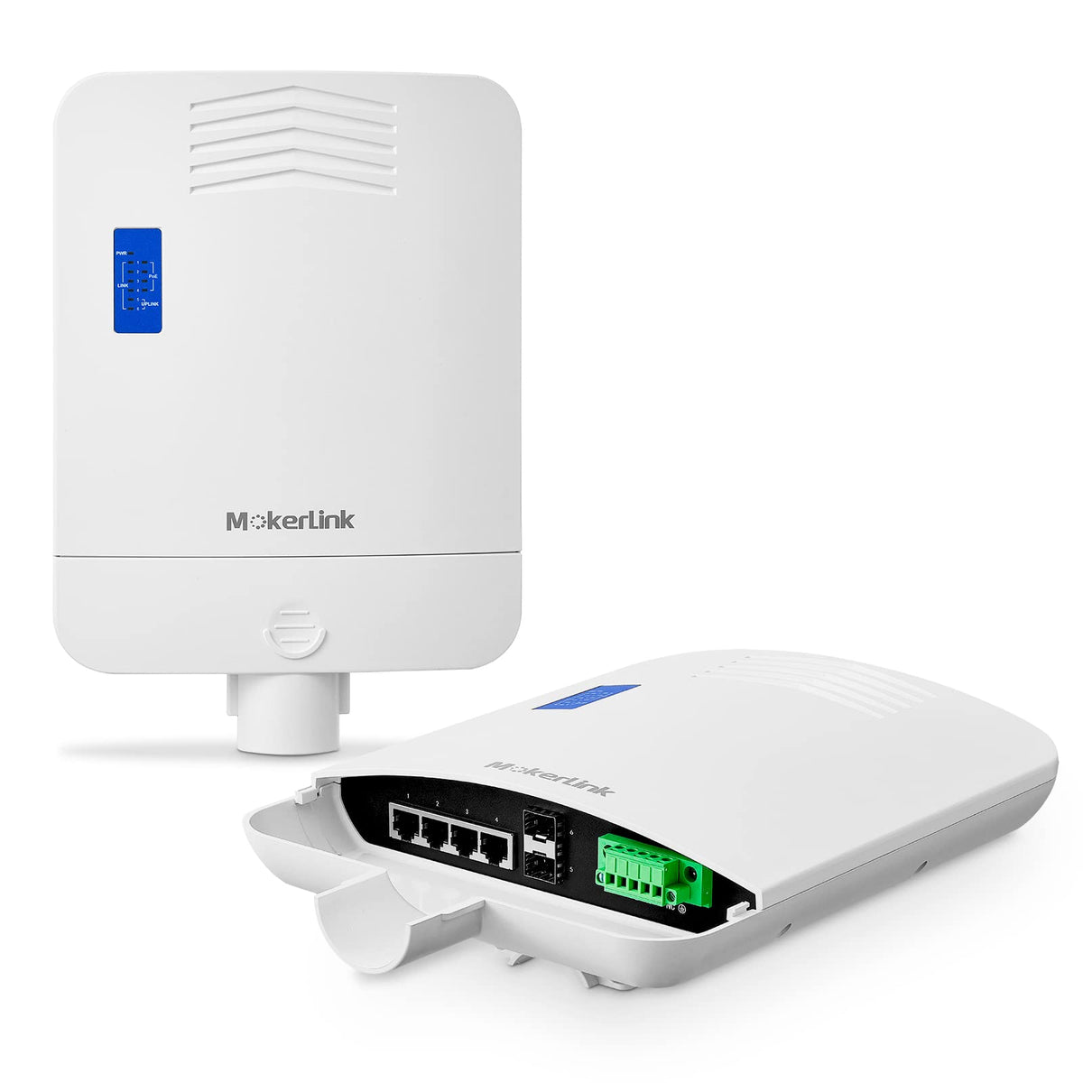 Mokerlink Outdoor 6 Port Gigabit Poe Switch, 4 Gigabit Poe, 2 Gigabit Sfp, 65W Ieee802.3Af/At, Ip65 Weatherproof Plug & Play Net
