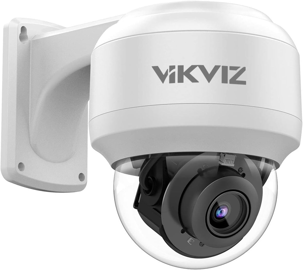 Vikviz 8Mp Outdoor Ptz Ip Camera Dome With Built In Mic,4X Optical Zoom 16X Digital Zoom Pan Tilt With 165Ft Ir Night Vsion,Huma