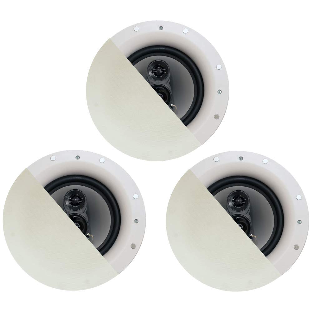 Acoustic Audio CSic84 Frameless 8 in Ceiling 3 Speaker Set 3 Way Home Theater Speakers