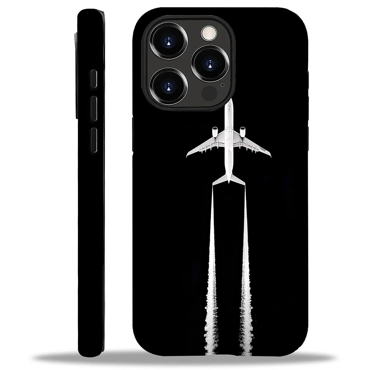 WANKBLC Compatible with iPhone 13 Pro Matte Case, Airplane Pilot Plane Aviation Pattern for Girl Full Body Design Soft Silicone 