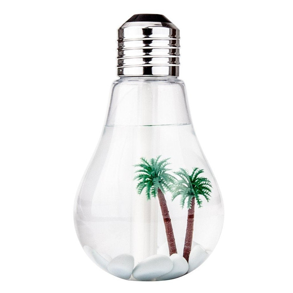 Bulb Humidifier,Desktop Usb Powered Color Changing Cool Ultrasonic Mist Bulb Humidifiers470Ml Capacity7 Color Led Nightlight F