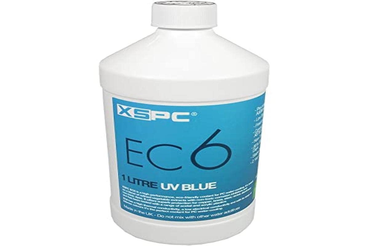 XSPC EC6 High Performance Premix PC Coolant, Translucent, 1000 mL, Blue UV