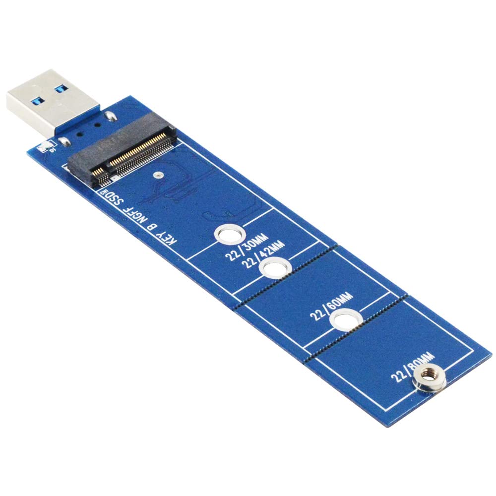 Godshark M.2 To Usb Adapter, B Key M.2 Ssd Adapter Usb 3.0 (No Cable Needed), Usb To 2280 M2 Ssd Drive Adapter, Ngff Converter S