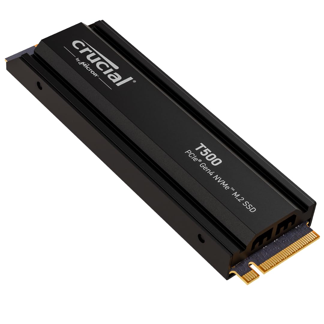 Crucial T500 4Tb Gen4 Nvme M.2 Internal Gaming Ssd With Heatsink, Up To 7000Mb/S, Playstation 5 Compatible + 1Mo Adobe Cc All Ap