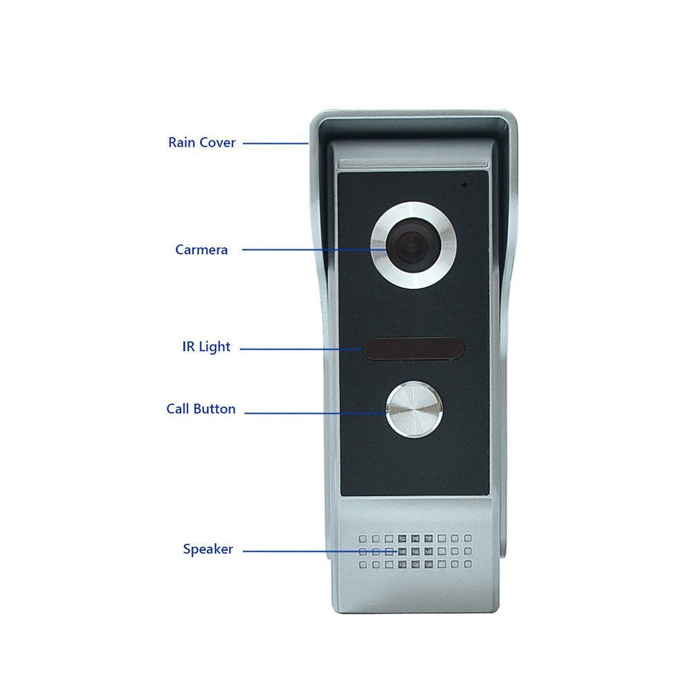 Mengqi Control 7'' Lcd Video Door Phone Intercom Systems Via Password Open Door 600Lbs Electronmagnetic Lock Access Control & Power Unit & Zl Bracket Full Kits