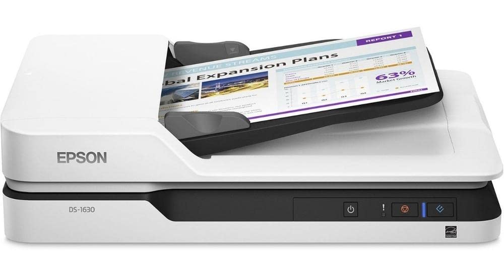 Epson Ds 1630 Document Scanner: 25Ppm, Twain & Isis Drivers, 3 Year Warranty With Next Business Day Replacement