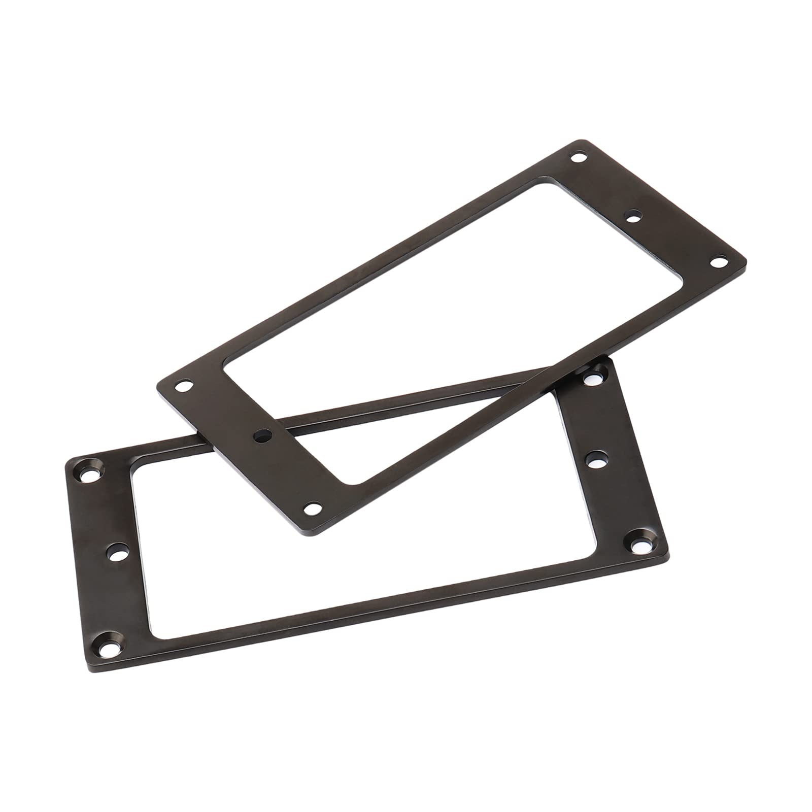 Metal Flat Electric Guitar Humbucker Pickup Ring, Frame Mounting Ring For Bridge Pickup Black, Pack Of 2