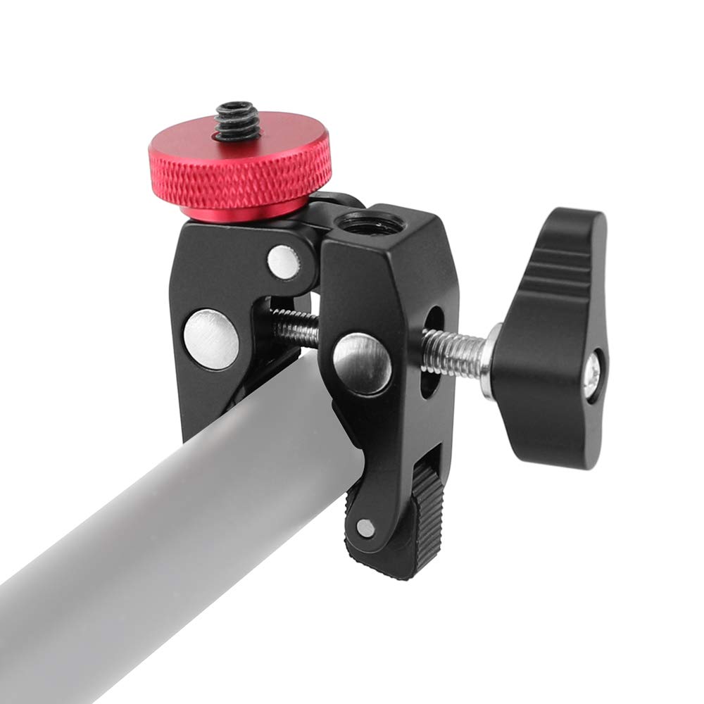Kayulin Crab Clamp Holder With 1/4'' Screw Adapter For Studio Flash Light Camera Tripod (Black, 2 Pieces)