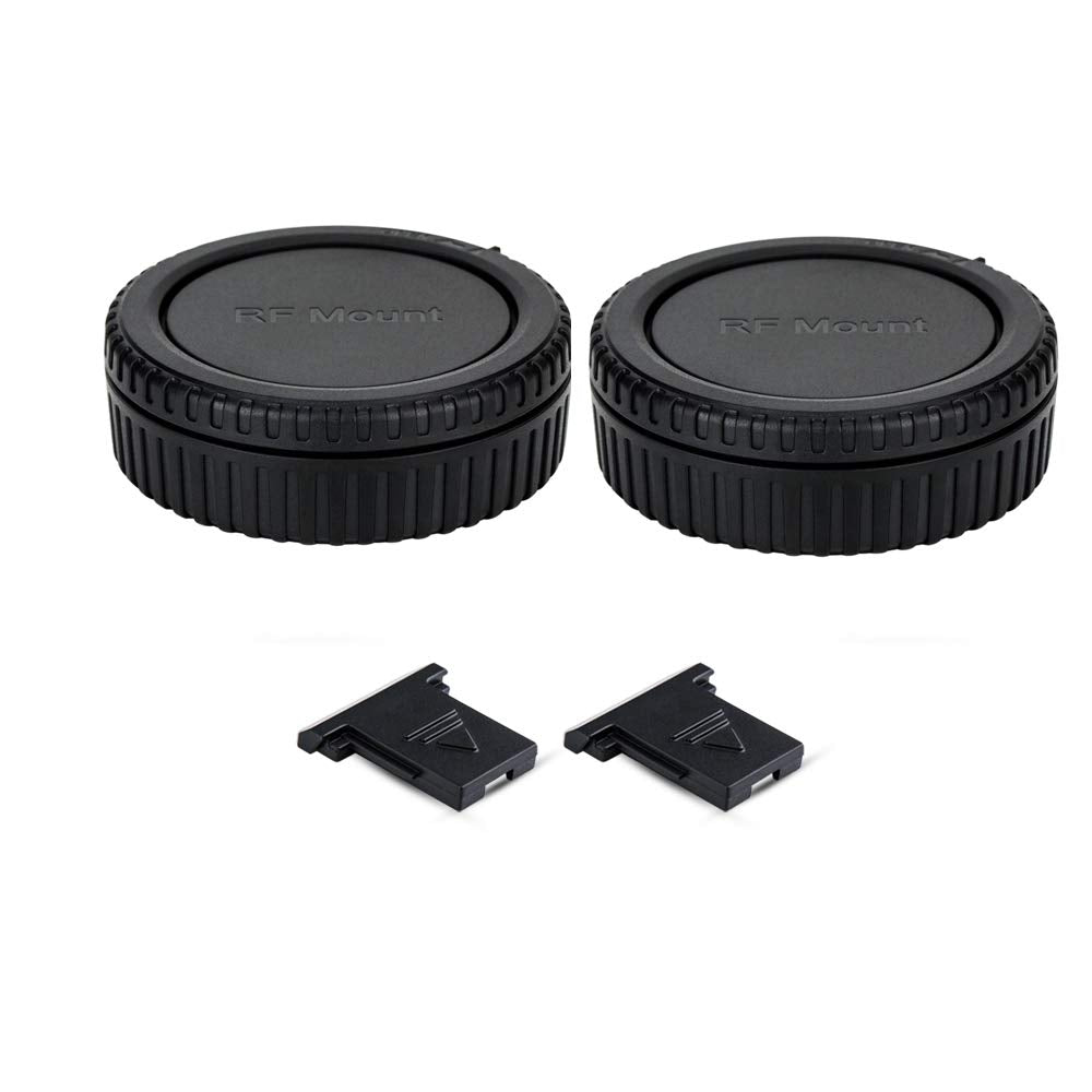 2 Pack Rf Mount Body Cap Cover & Rear Lens Cap For Canon Eos R100 R50 R8 R R1 R3 R5 R6 Mark Ii R7 R10 Rp Mirrorless Camera & Rf