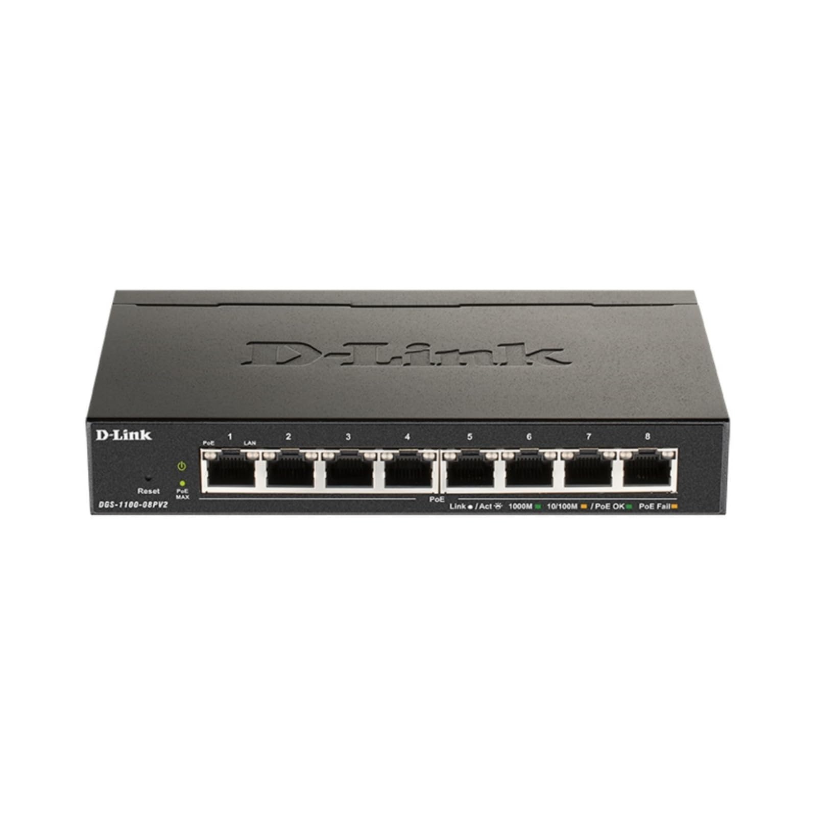 D Link Ethernet Poe Switch, 8 Port Smart Managed W 64W Poe Budget Layer 2 Network Gigabit Wireless Internet (Dgs 1100 08Pv2)