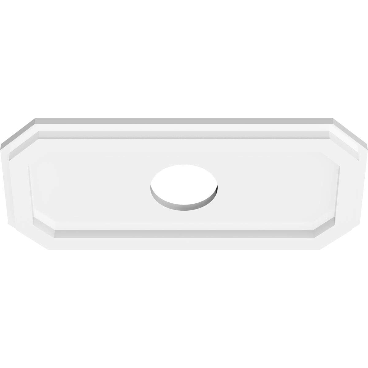 Ekena Millwork Cmp16X8Ed 03000 Emerald Architectural Grade Pvc Contemporary Urethane Ceiling Medallions 16''W X 8''H X 3''Id X 5