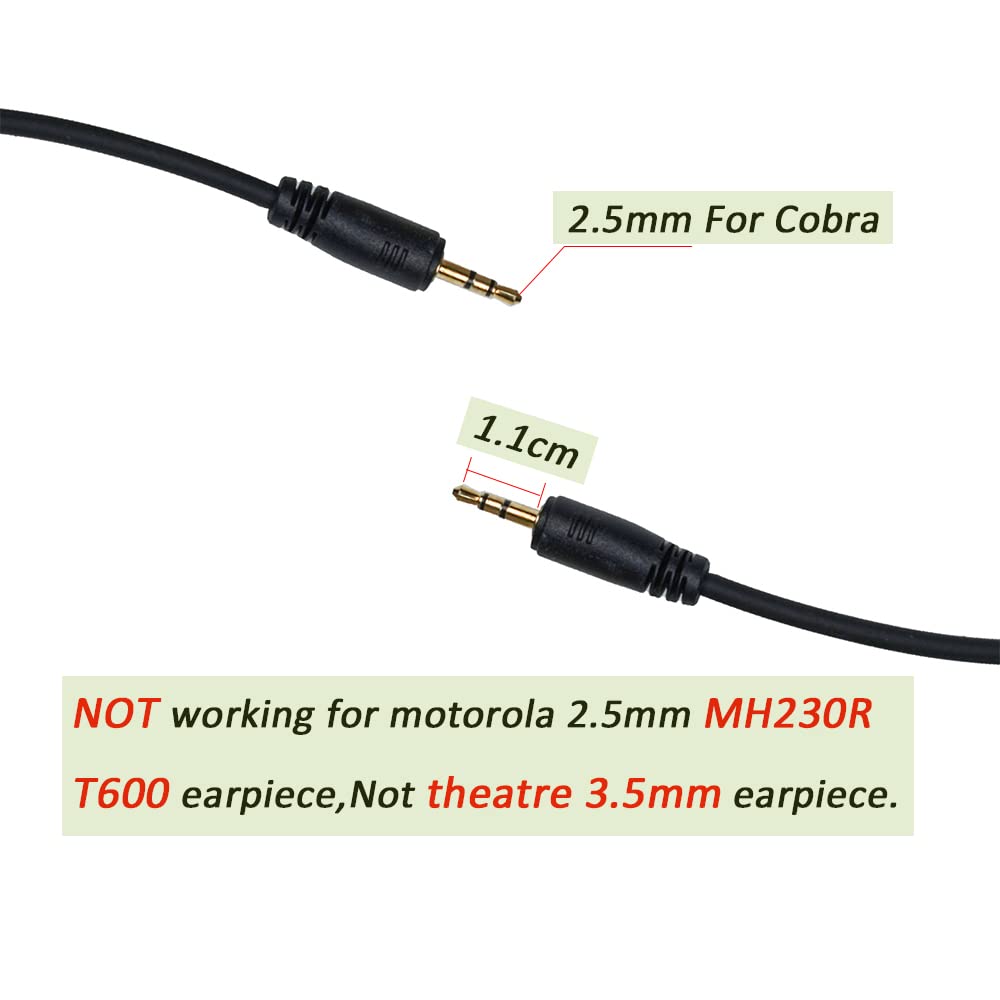 Bvmag Walkie Talkie Earpiece With Mic Ptt Covert Acoustic Tube Earpiece Compatible With Cobra Cxt195 Cx112 Px650 Cx112 Acxt145 A
