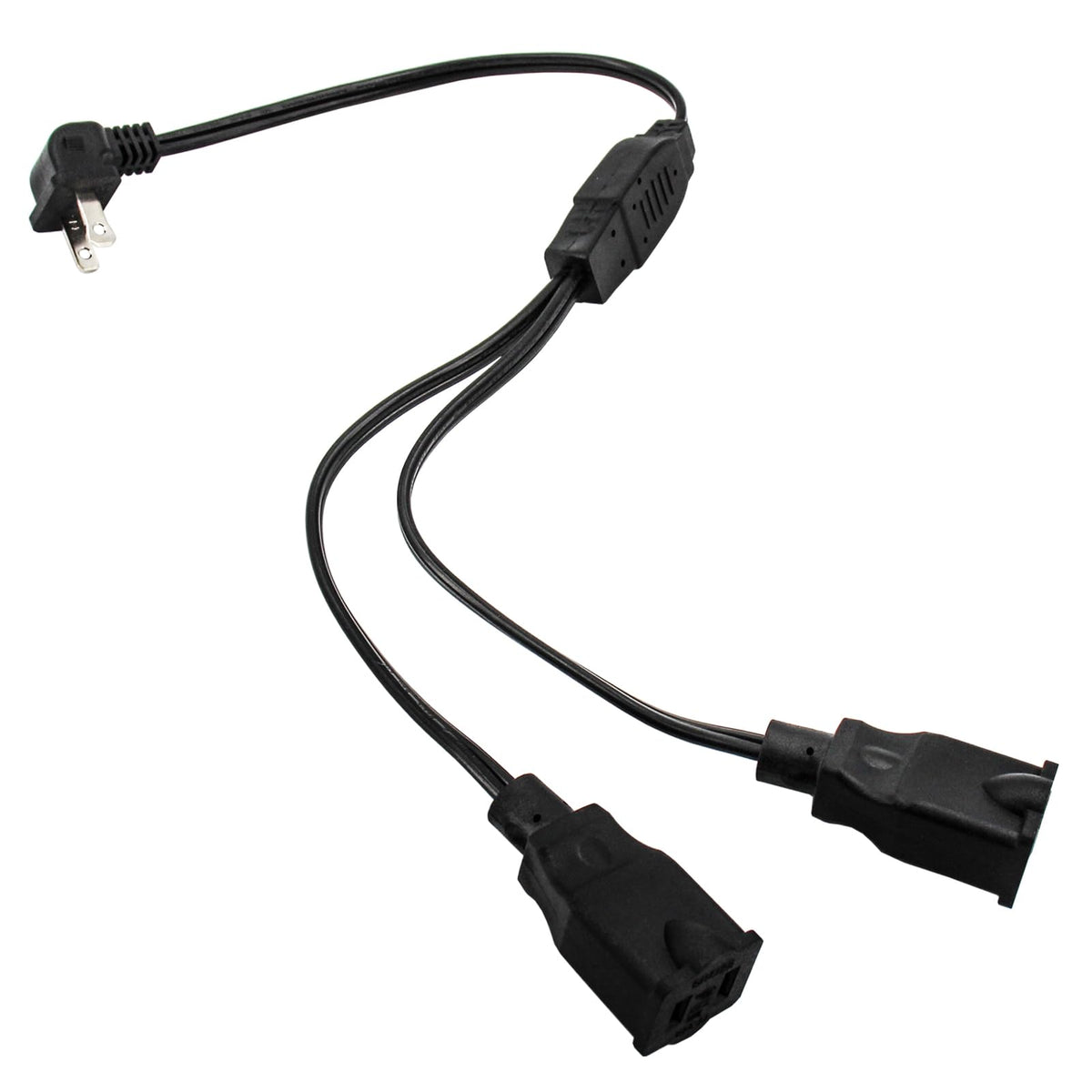 2 Prong Power Cord Y Splitter Cable 1 To 2 Outlet,Cable Strip Outlet Saver 8.2Ft/2.5Meter Long Power Splitter Cord 18Awg,2 Way E