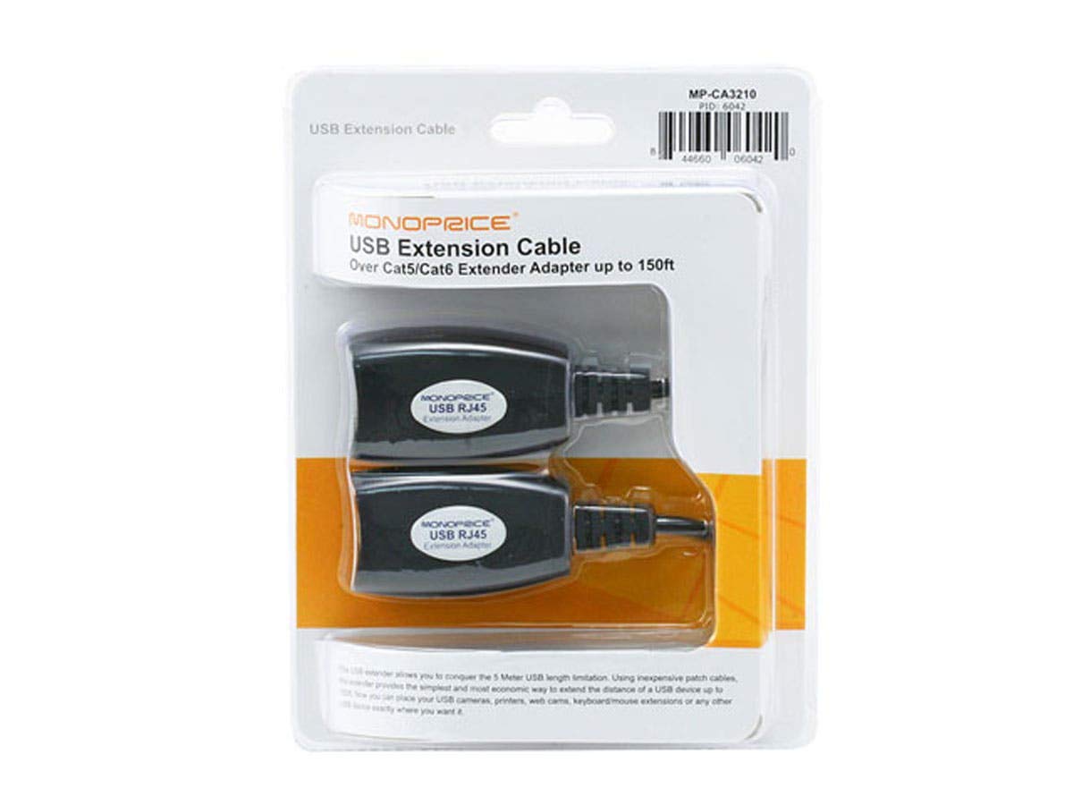 Monoprice Usb Extender Over Cat5E Or Cat6 Connection Up To 150Ft