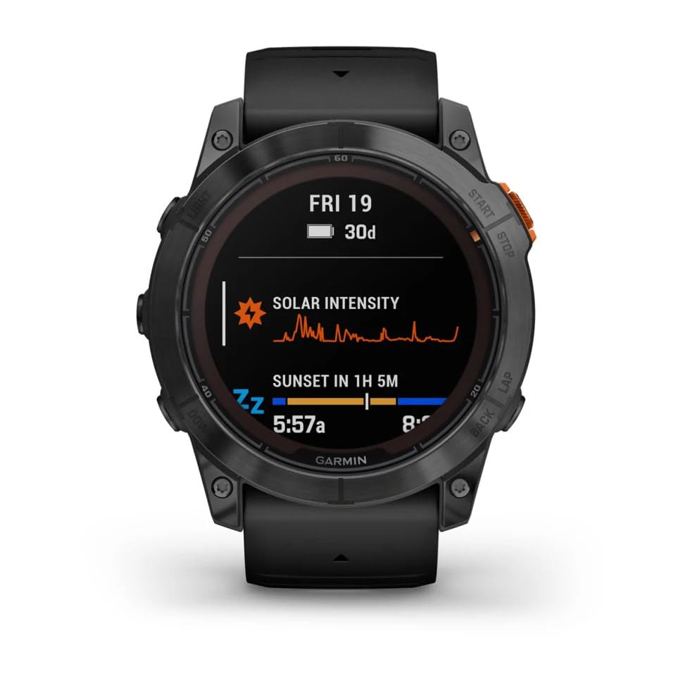 Garmin Fenix 7X Pro Solar Edition 51 Mm Slate Gray With Black Band Gps Smartwatch Built-In Flashlight And Power Glass Solar Char