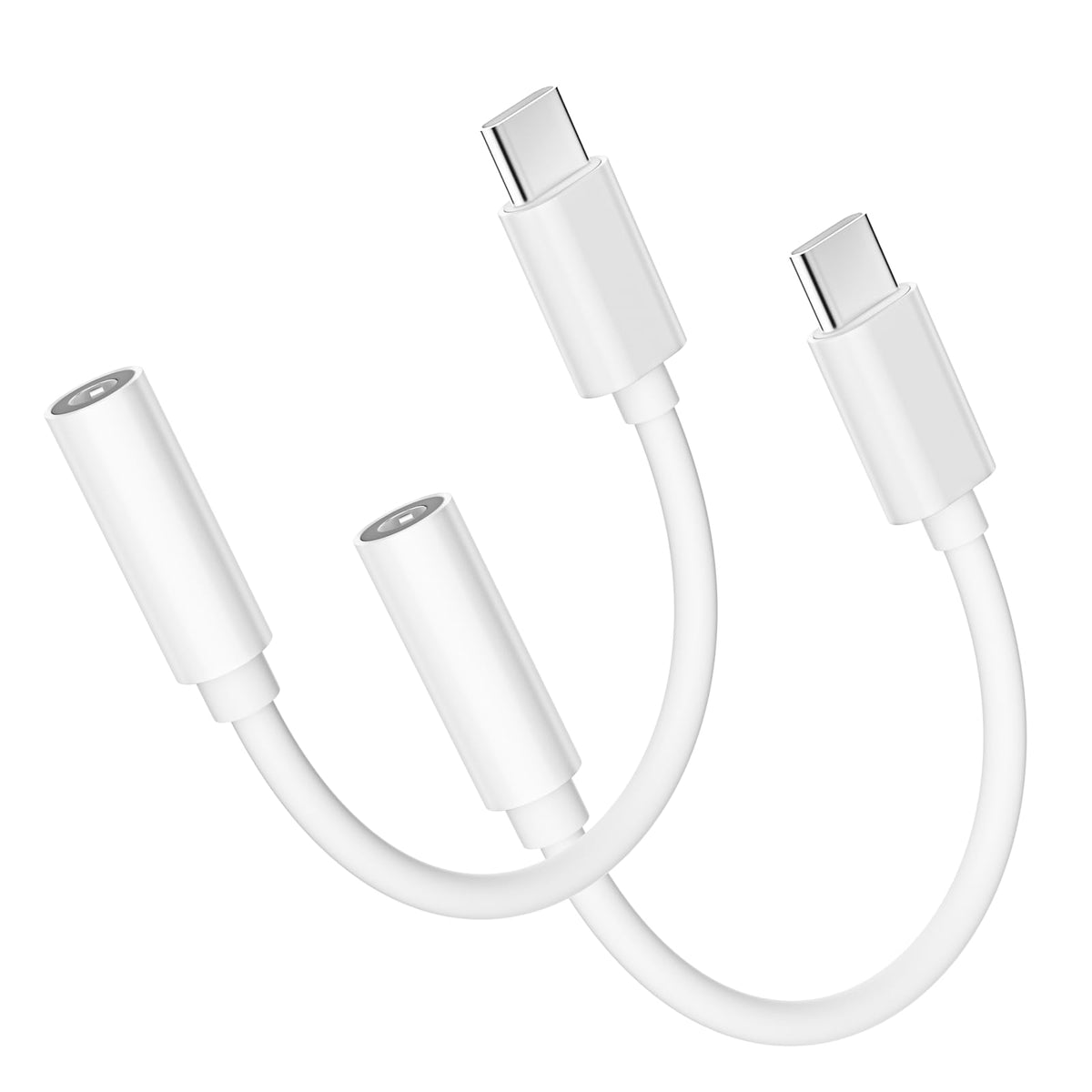 [MFi Certified] USB C to 3.5mm Headphone Jack Adapter for iPhone 16 15,2Pack Headphone Adapter for iPhone 16 Aux Audio Dongle Compatible with iPhone 16/16 Plus/16 Pro/16 Pro Max/15/15 Pro/15 Pro Max