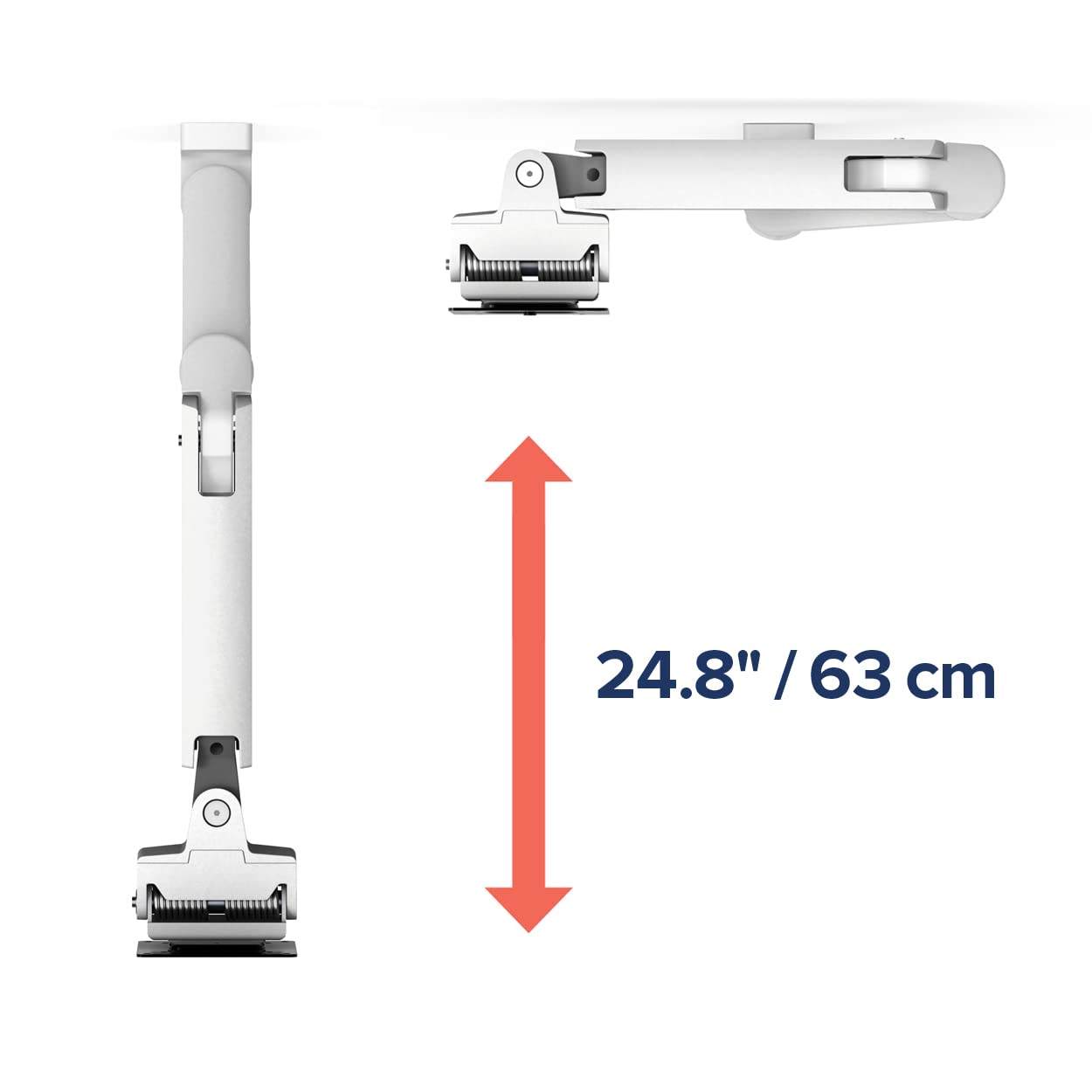 Ergotron � HX Single Ultrawide Monitor Arm with HD Pivot, VESA Wall Mount � for 1000R Curved Monitors Up to 49 Inches, 28 to 42 lbs � HD Pivot, Polished Aluminum