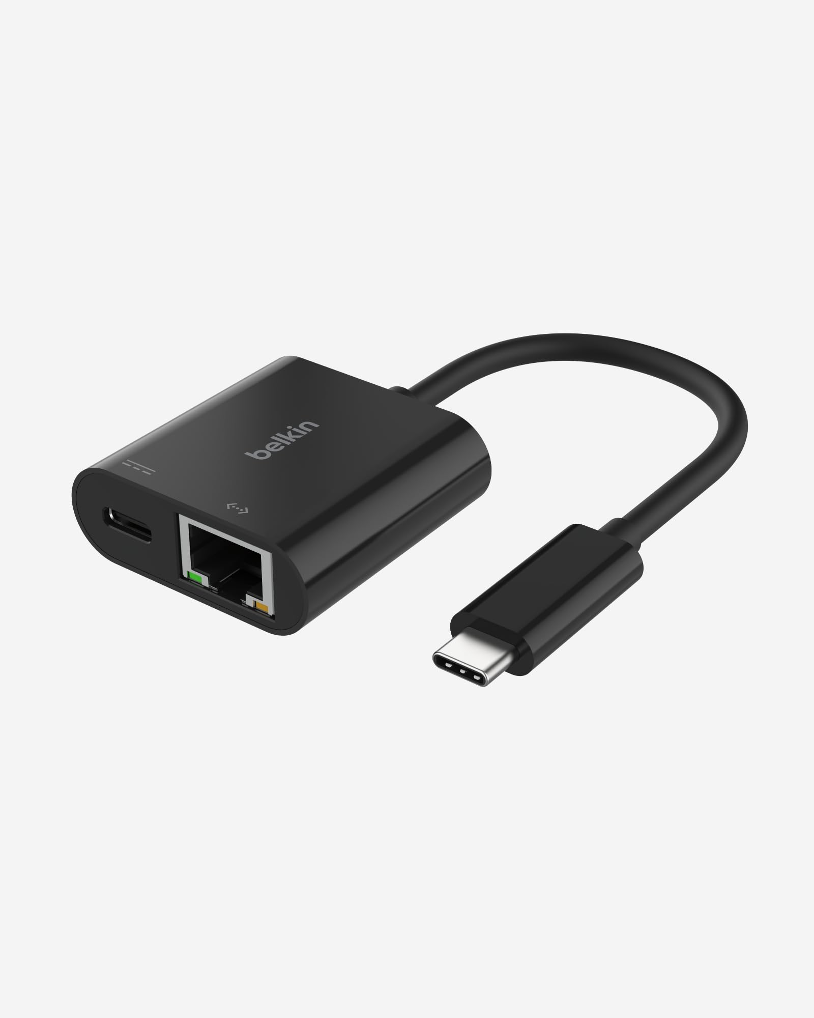 Belkin Connect Usb C To Ethernet + Charge Adapter 100W W/Gigabit Ethernet Port And Usb C Port   10/100/1000 Mbps For Fast Intern