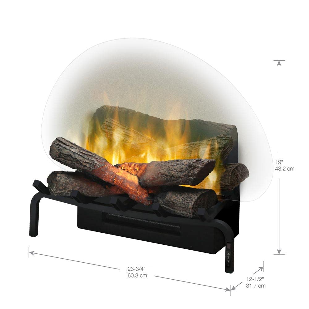 Dimplex Revillusion Electric Fireplace Log Insert   20 Inch Faux Wooden Logs, Plug In Electric Heater; Remote Control Included
