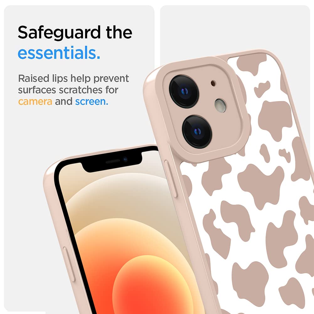 Ook Compatible With Iphone 12 Case Cute Cow Print Fashion Slim Lightweight Camera Protective Soft Flexible Tpu Rubber For Iphone