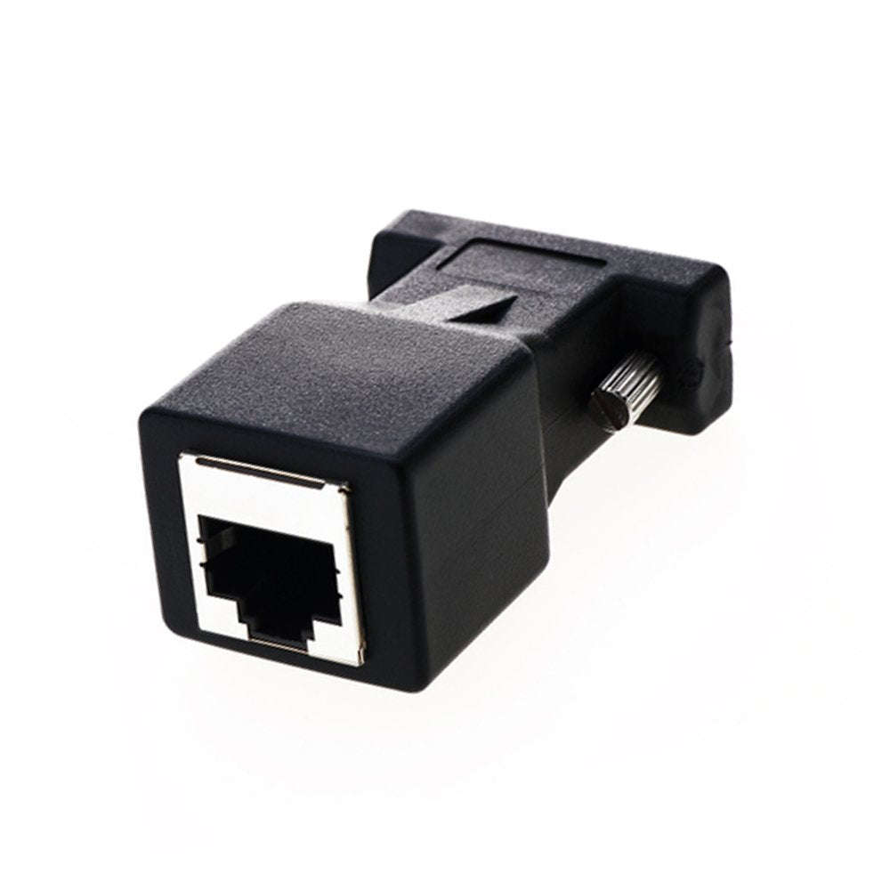 Lfhukeji Rj45 To Rs232,Db9 9 Pin Serial Port Female To Rj45 Female Cat5E/6 Ethernet Lan Extend Adapter