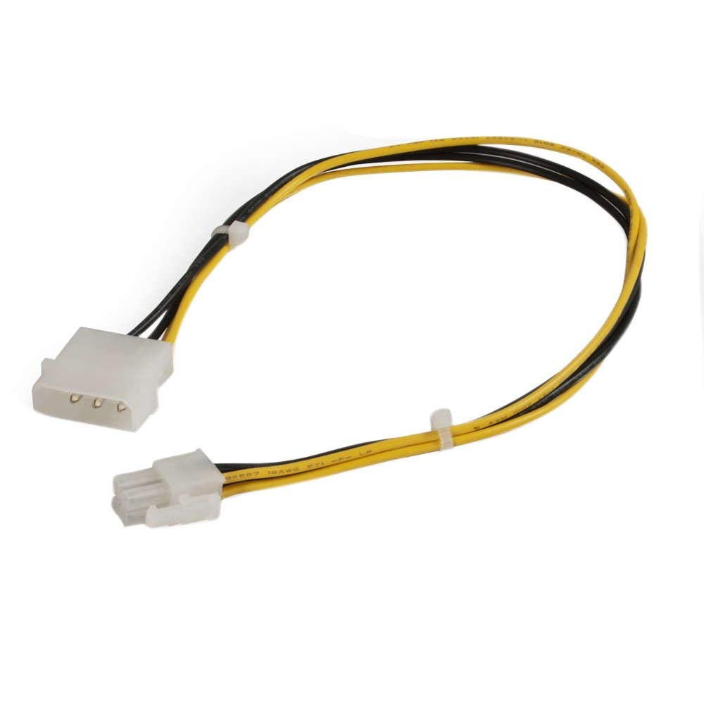 C2G 27314 12 Inch Atx Power Supply To Pentium 4 Power Adapter Cable, Black/Yellow