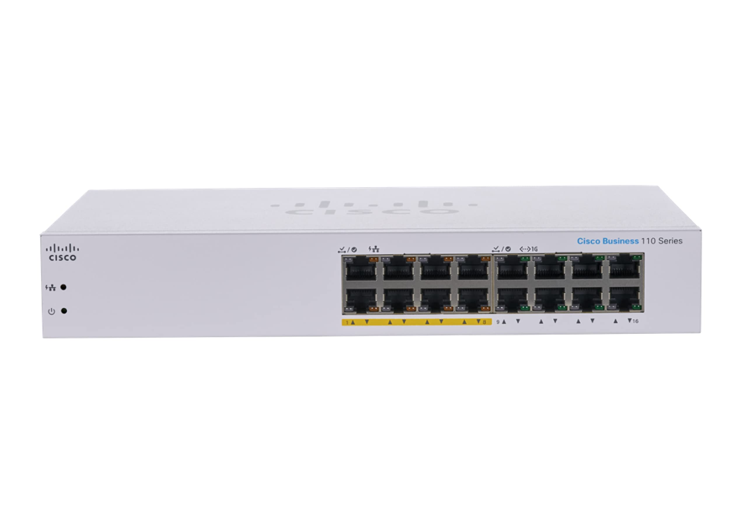 Cisco Business Cbs110-16Pp-D Unmanaged Switch | 16 Port Ge | Partial Poe | Limited Lifetime Protection (Cbs110-16Pp-D)