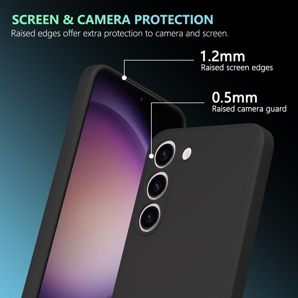 Wogroo For Samsung Galaxy S24 Case Black, Scratch Resistant With Soft Touch, Slim Thin Phone Cover For Samsung Galaxy S24