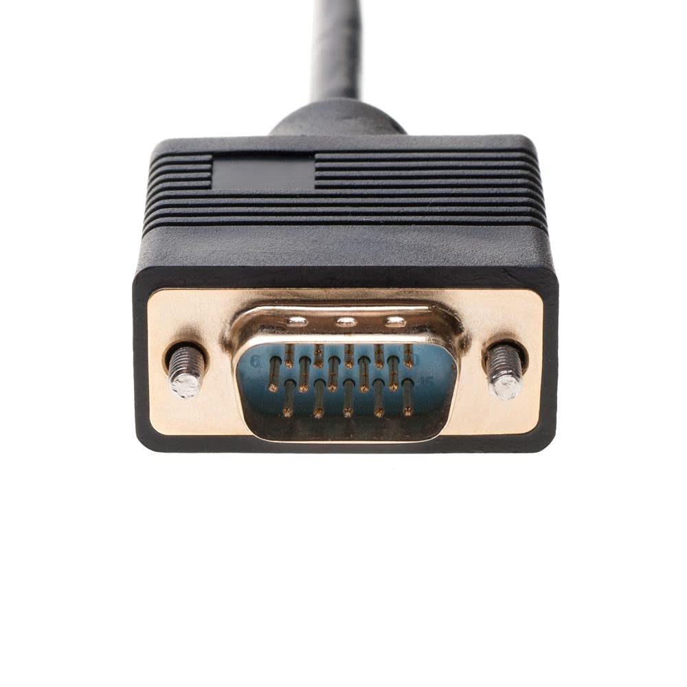 Cables Direct Online 50Ft Svga + Audio Monitor Cable   Male To Male Vga To Vga 1080P For Pc, Projector, Laptop, Tv