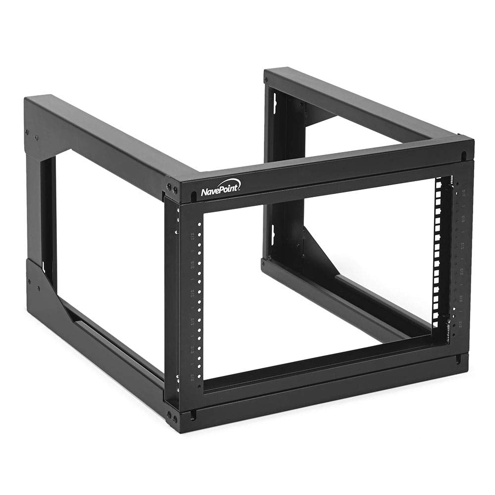 Navepoint 6U Server Rack With Swing Gate   6U Wall Mount Rack For 19 Inch It Equipment Open Frame Rack   Network Rack Wall Mount