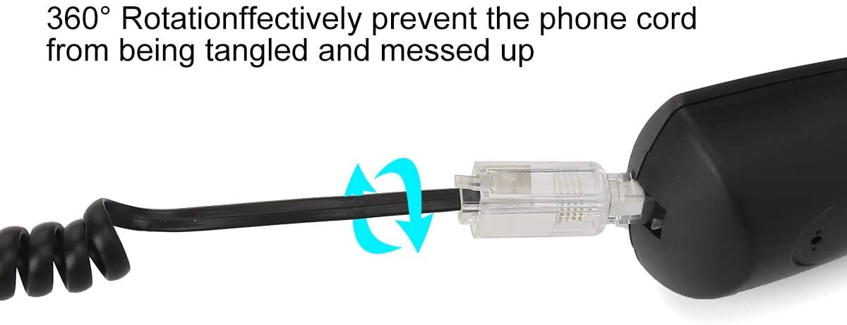 1 X Telephone Cord Detangler   360 Degree Rotating Clear Phone Cord Detangler By Master Cables   Eliminate Twists And Tangles