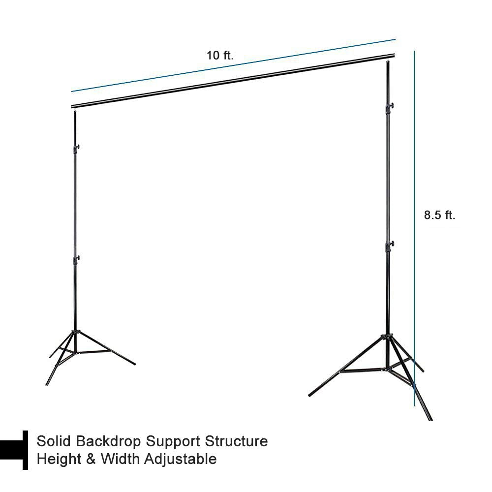 Limostudio Large & Heavy Duty 10 X 9.8 Feet Sturdy Backdrop Stand For Background Screen, Extra Height Large Backdrop Support Sys