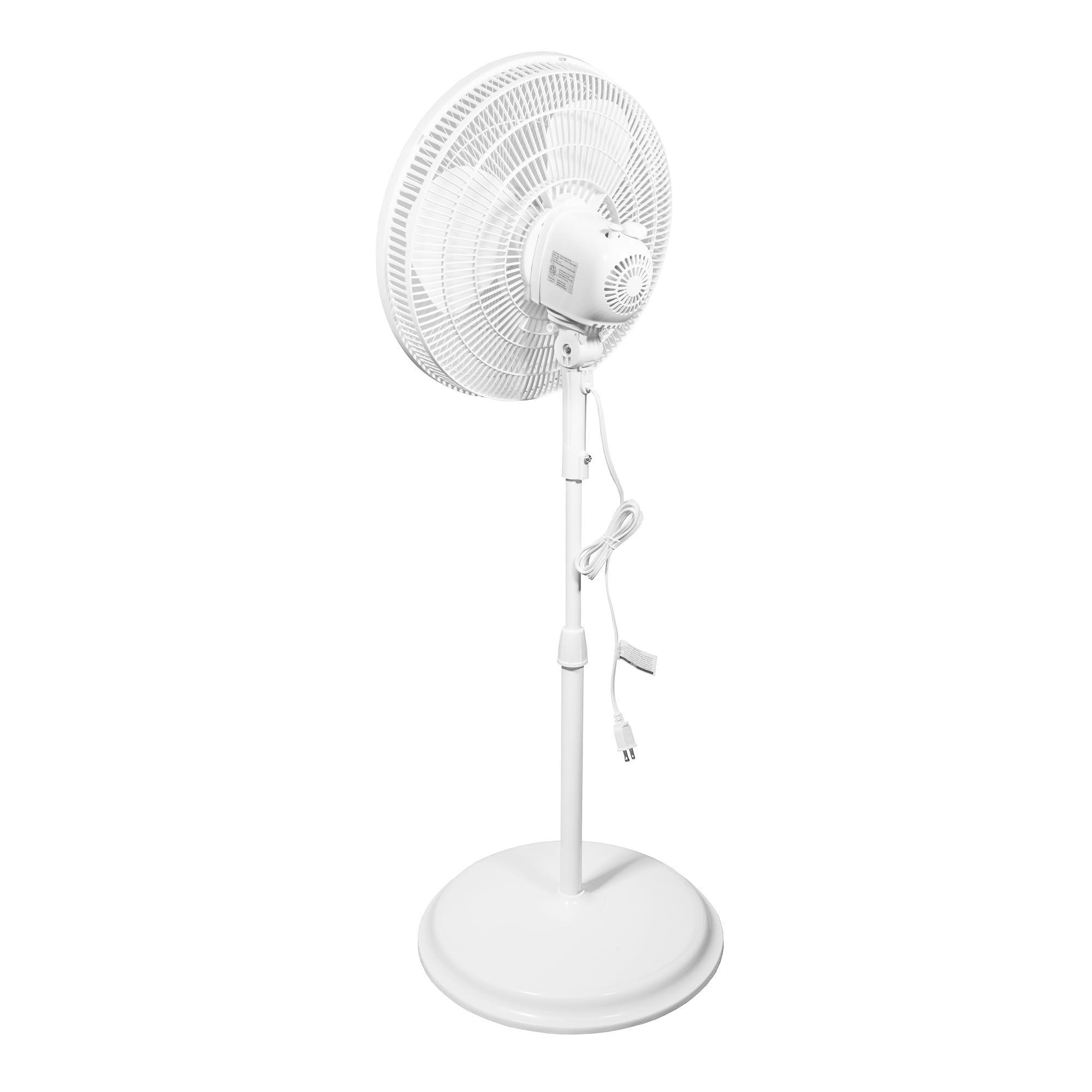 Homepoint 16 Inch Standing Oscillating Pedestal Fan With Adjustable Height And 3 Speeds For Living Room, Office, Basement, Or Be