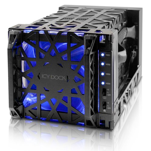 ICY DOCK MB174U3S4SB 4Bay USB3.0 eSATA External HDD Enclosure w 120mm Fan RTL