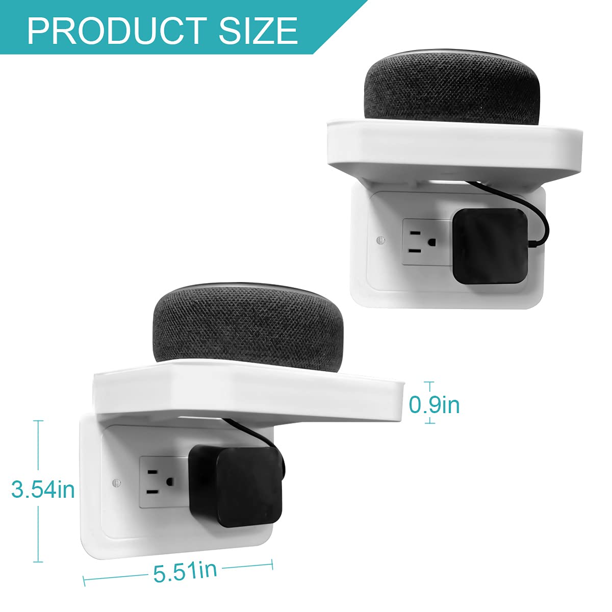 Allicaver Outlet Shelf, Wall Holder For Kitchen Organization,A Space Saving Solution For Google,Speakers,Phones,Electric Toothbr