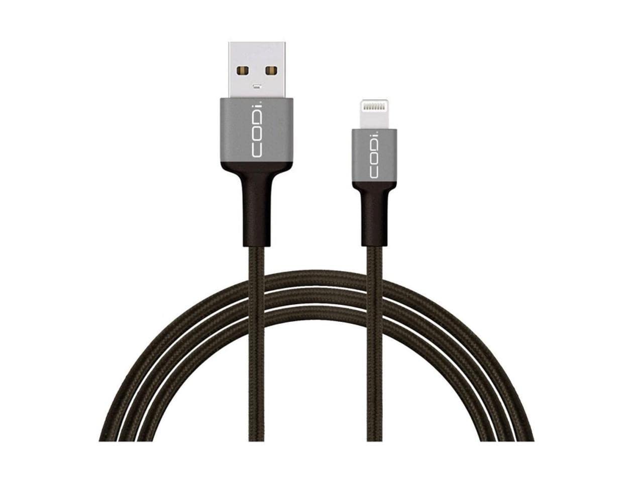 CODi 6 Braided Nylon USB-A to Lightning (MFI Certified) Charge & Sync Cable