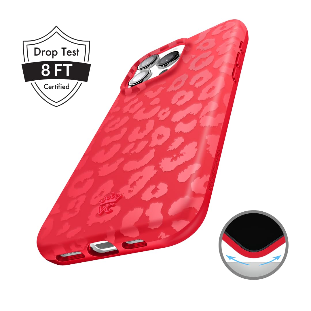 Velvet Caviar For Iphone 16 Pro Max Case [8Ft Drop Tested] Compatible With Magsafe   Red Leopard Animal Print
