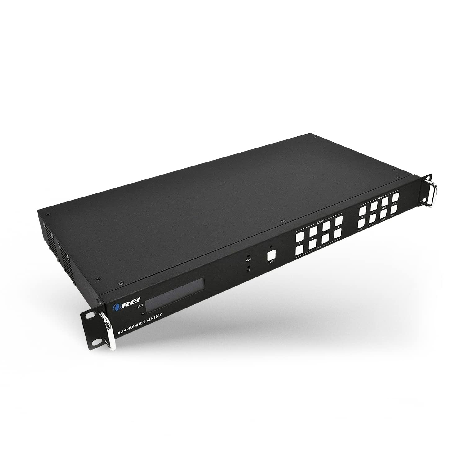 Orei Professional 4K 4X4 Hdmi Matrix Video Wall, Seamless Switching Hdcp 2.2 Ultrahd 4K @ 60Hz 4:4:4 Switcher & Ir Control, Audi