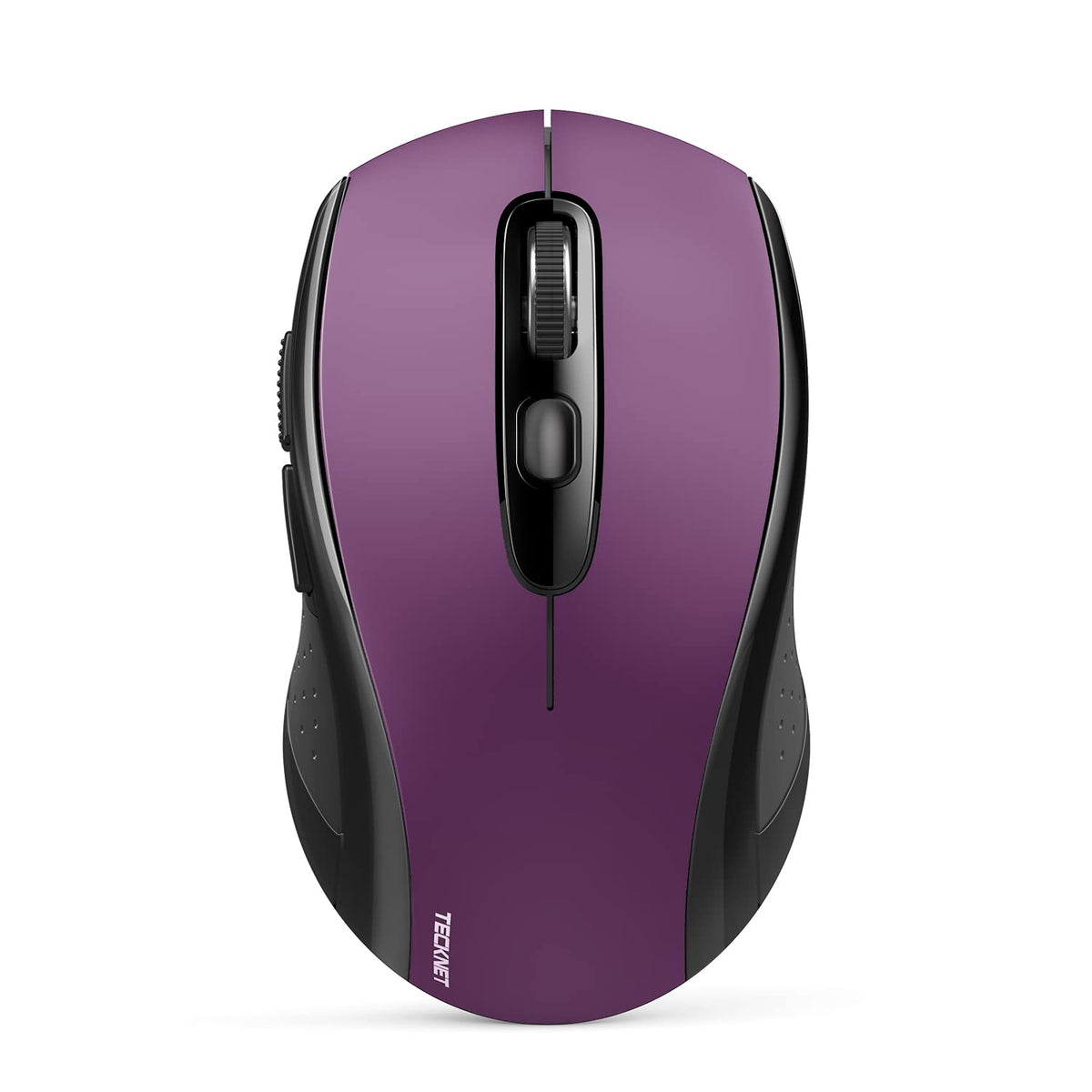 Tecknet Bluetooth Mouse, 2-In-1(Bt 5.0/3.0+2.4Ghz) Wireless For Laptop Computer, Portable Ergonomic Wireless Mice Bluetooth With Receiver (Purple)