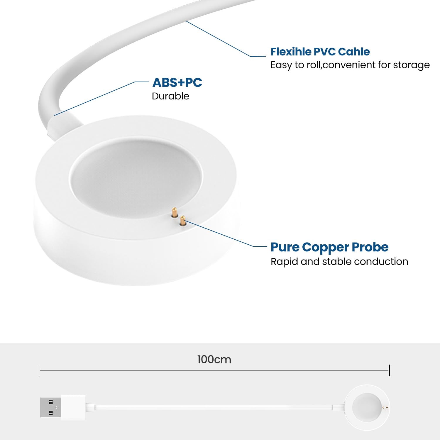 Compatible With Michael Kors Gen 4/Gen 5/Gen 6 Smart Watch Charger, 3.3Ft Replacement Magnetic Charger For Michael Kors Gen 5E M