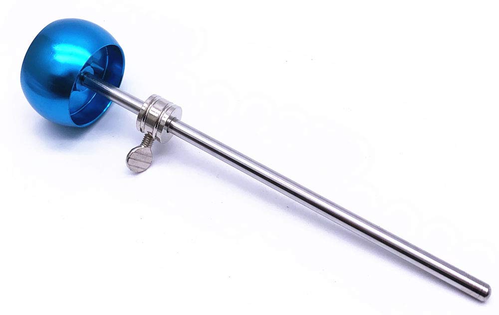 Jiayouy 2 Pieces Bass Drum Pedal Beater Aluminum Alloy Hammer Head Percussion Instrument Accessory Part Blue 1