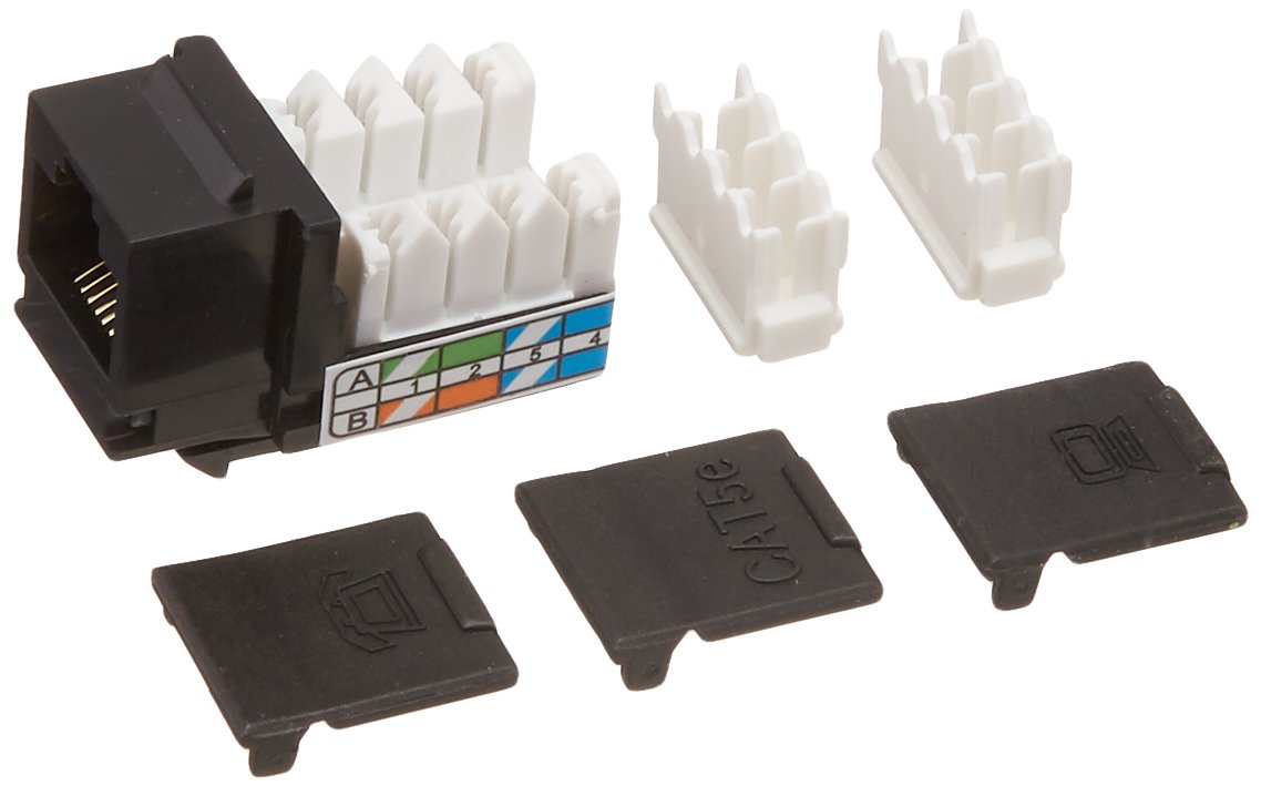 C2G 35203 Cat5E 90A Rj45 Unshielded Keystone Jack Black
