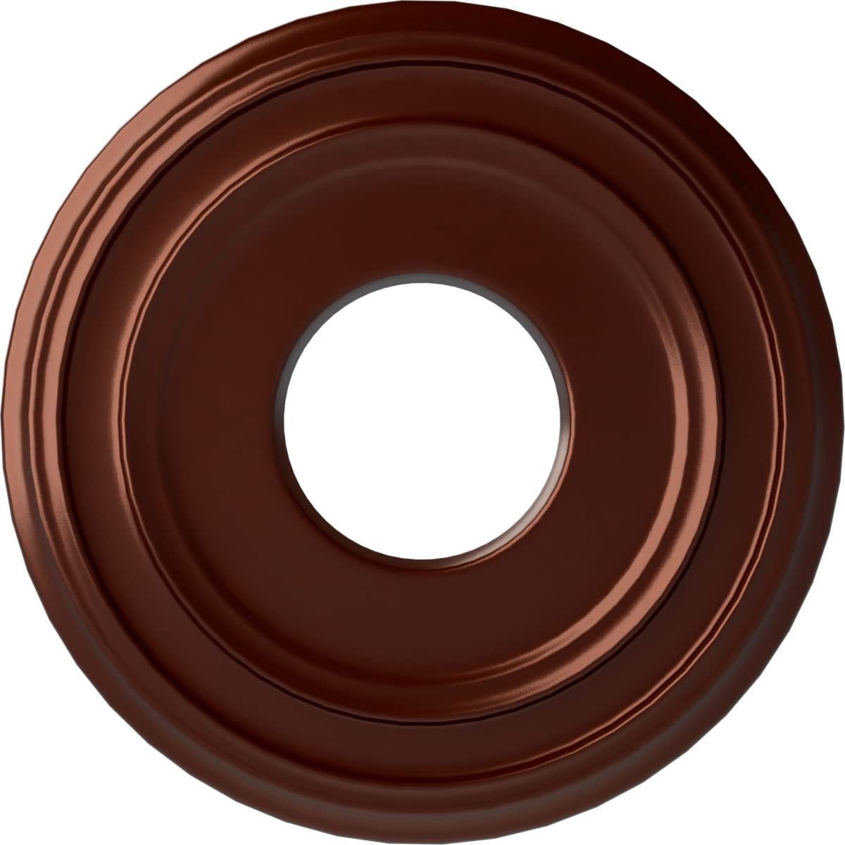 12 3/8OD x 4ID x 1 1/8P Classic Ceiling Medallion (Fits Canopies up to 7 1/4), Hand-Painted Antique Copper