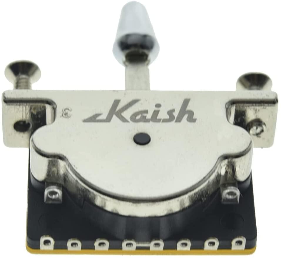 Kaish Heavy Duty 5 Way Guitar Pickup Lever Switch Guitar Pickup Selector Switch For Strat Tele With Plastic Chrome Tip