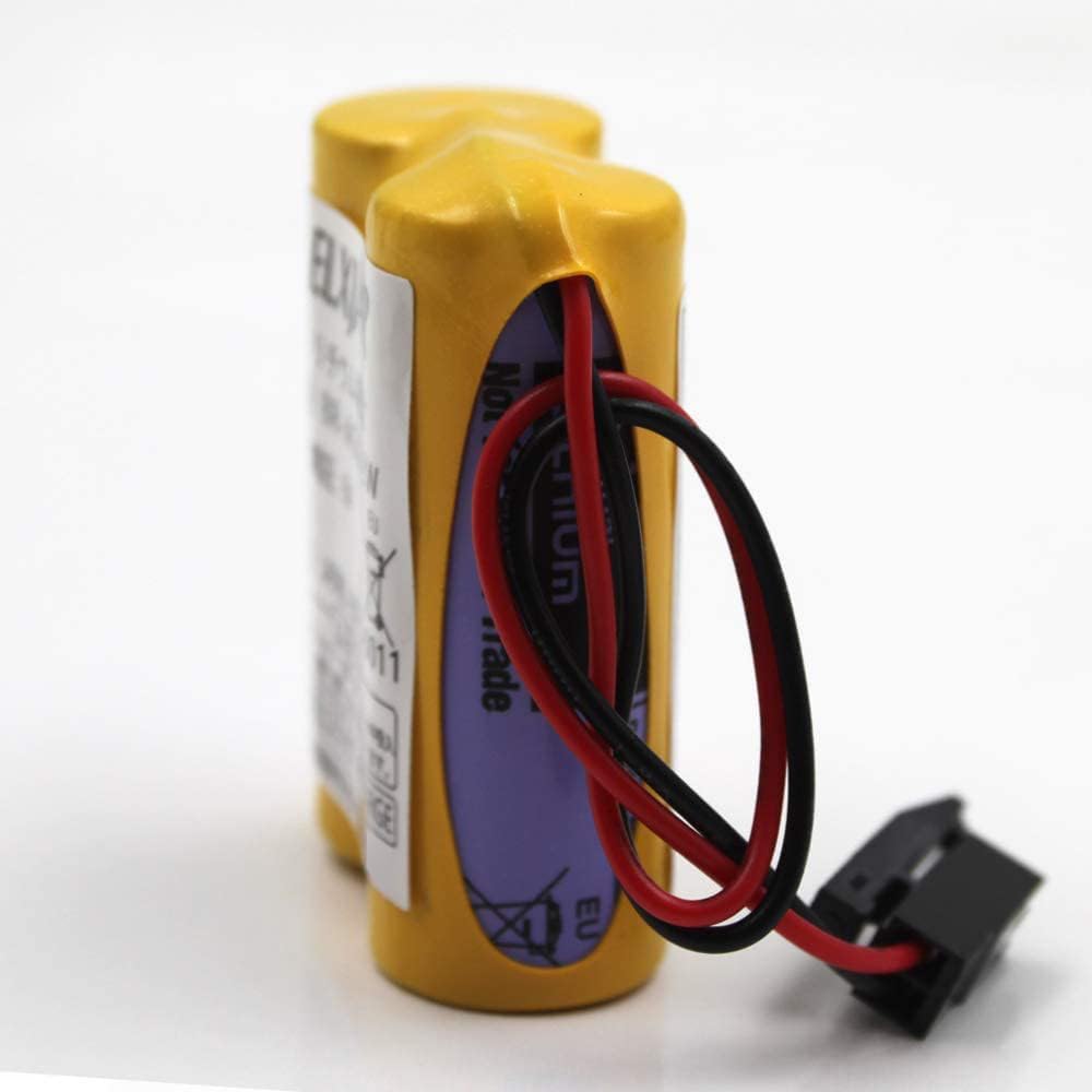 (2 Pack) Br Agcf2W 6V Replacement Battery For Fanuc Controls A98L 0031 0011#L, Panasonic Br Acf2P Br Agcf2P, Ge A06B0177D106 A06